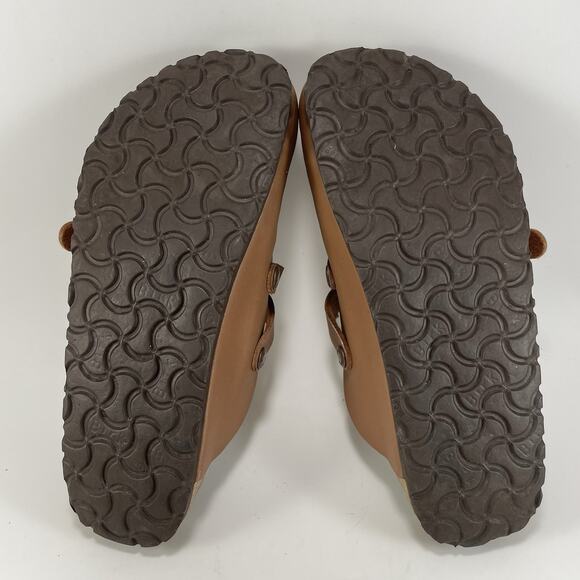 Birkenstock Birkis Dorian Clogs Criss Cross Womens Size 38, US 7-7.5 Tan Leather - Picture 6 of 11